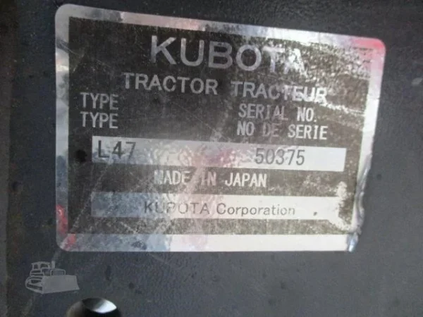 2016 Kubota L47 Loader Backhoe