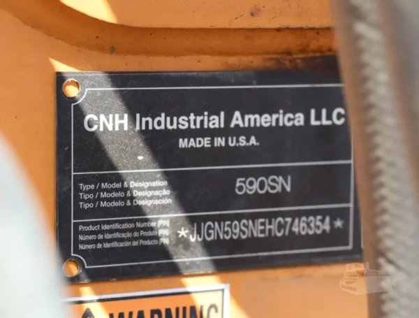 2017 CASE 590SN 4x4 Backhoe Loader