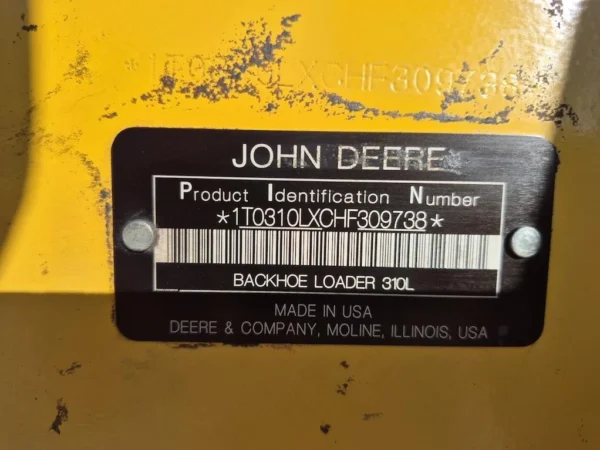 2017 John Deere 310L 4WD Loader Backhoe