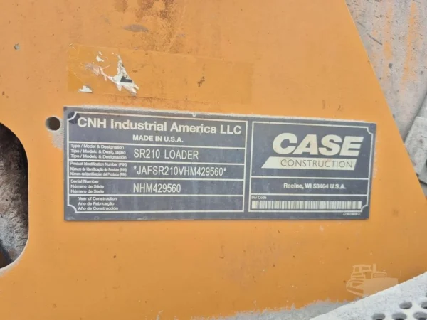2018 CASE SR210 Wheel Skid Steer Loader
