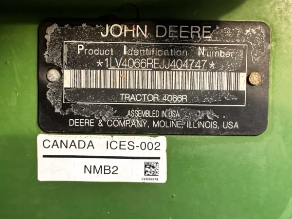 2019 John Deere 4066R Cab Tractor with Loader & 4-in-1 Bucket