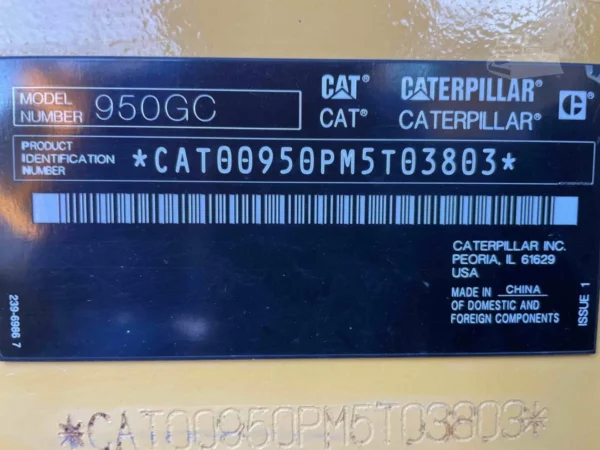 2020 Caterpillar 950GC Wheel Loader
