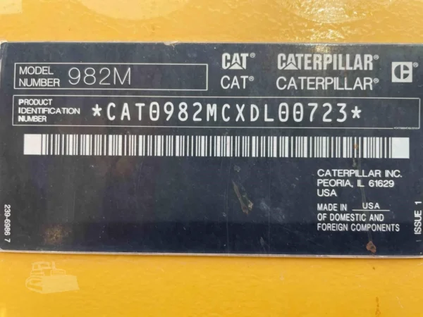 2020 Caterpillar 982M Wheel Loader