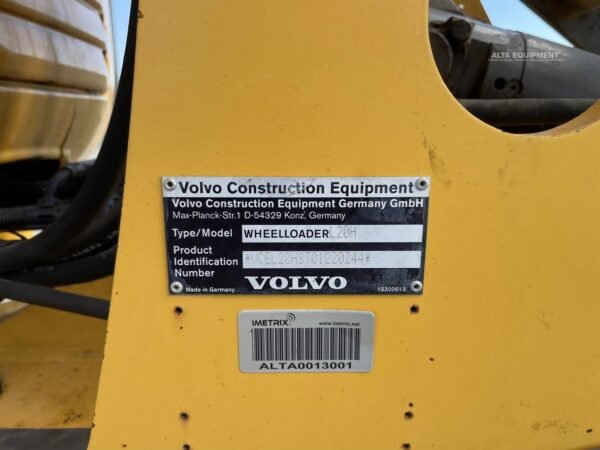 2020 Volvo L20H Compact Wheel Loader