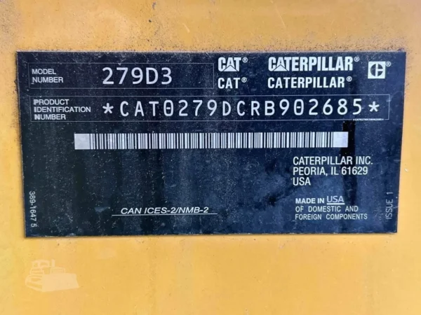 2021 Caterpillar 279D3 Compact Track Loader