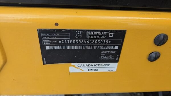 2021 Caterpillar 306CR Mini Excavator