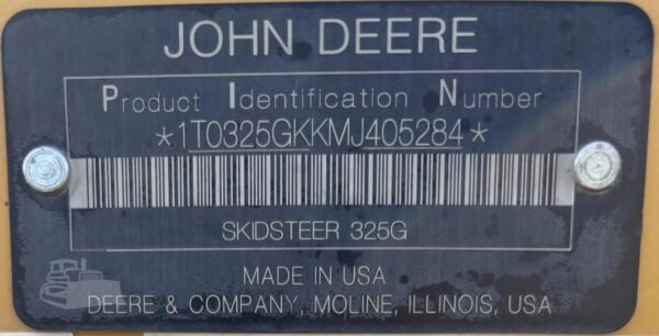 2021 John Deere 325G Compact Track Loader
