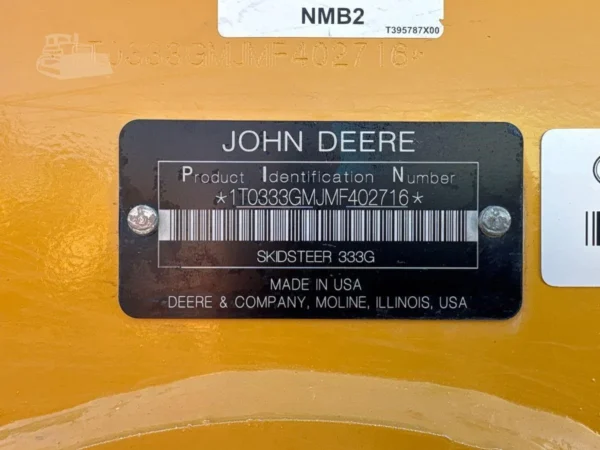 2021 John Deere 333G Compact Track Loader