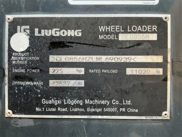 2021 LiuGong 856H Wheel Loader