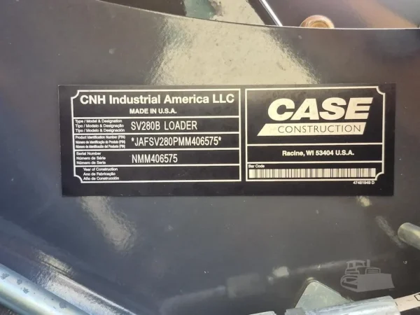 2022 CASE SV280B Skid Steer Loader