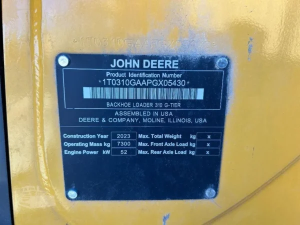 2023 John Deere 310G 4WD Backhoe Loader