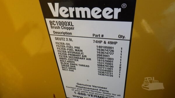 2023 Vermeer BC1000XL Towable Wood Chipper