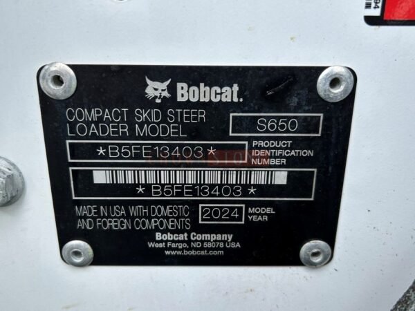2024 Bobcat S650 V2 Wheel Skid Steer Loader