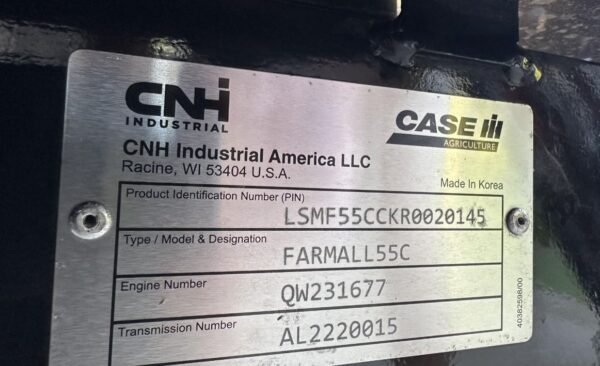 2024 Case IH Farmall 55C Tractor with Loader & Finish Mower